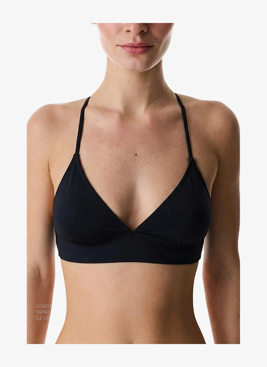 Penti Women Bralette Bikini Top Premium Polyamide Swimwear (Black, One Size) qkktg