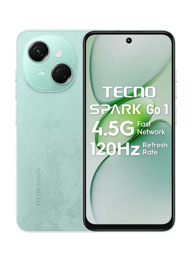TECNO Spark Go 1 Smartphone (Magic Skin Green, 3GB RAM, 64GB Storage) Dual SIM Middle East Version p8h0y