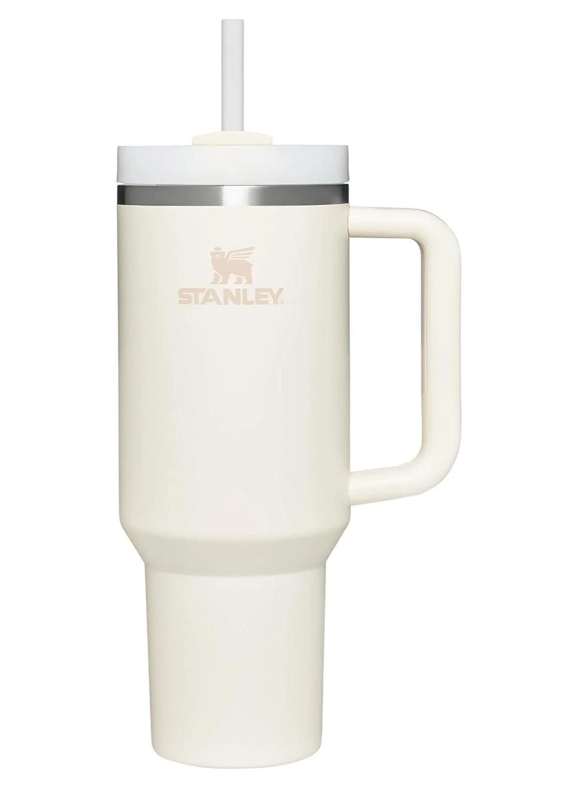 Premium Stainless Steel Vacuum Insulated Tumbler with Lid and Straw for Hot and Cold Drinks (White, 1.18 L) a7sat