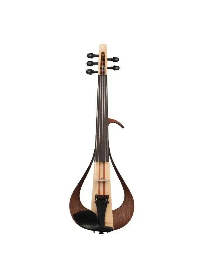 Premium Electric Violin Full Size Solid Wood Professional Instrument (Natural Finish, 4/4) 4d8ng