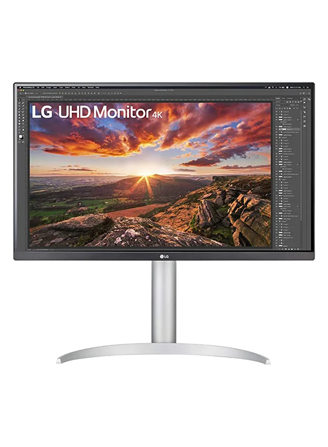 Ultra-HD 27 Inch 4K UHD IPS Monitor with VESA DisplayHDR 400 and USB-C Connectivity (Silver, 68.58 cm) 4zsbm