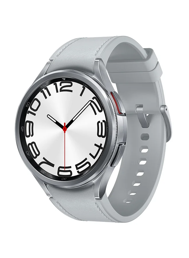 Ultra-HD Smartwatch Fitness Tracker with Heart Rate Monitor (Silver, 43 mm) wgwc9
