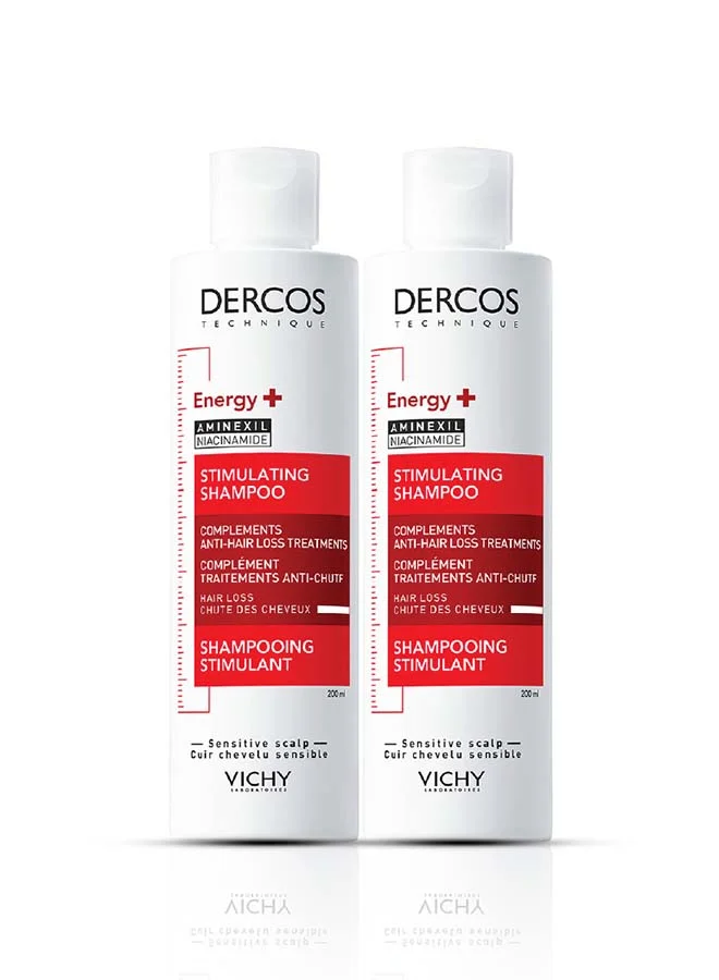 Vichy Dercos Energy+ Stimulating Shampoo for Thinning-Prone Hair (400 mL, 2 Pack) kxvb1