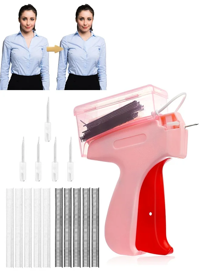 Sweet Life Clothing Tagging Gun Kit with Storage Box, 5 Fine Needles and 1200 Fasteners (Pink, 1200 Pieces) rsu02
