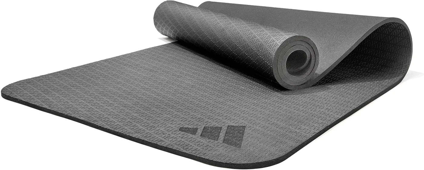 Premium Non-Slip Exercise Yoga Mat High-Density Fitness Pad (Black, 10mm) zfx8f