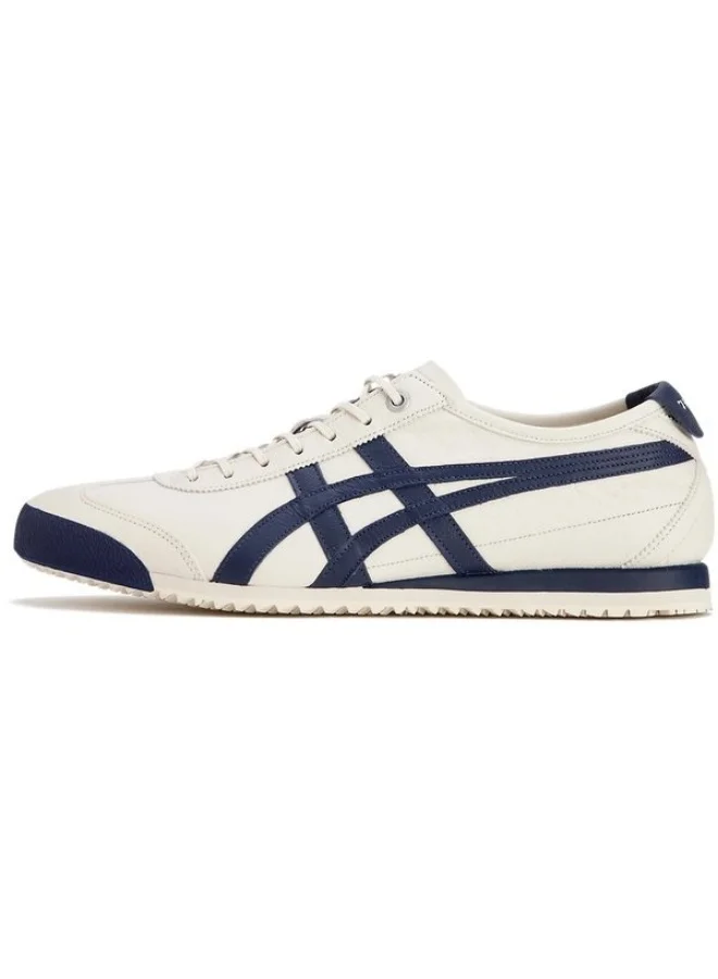 Premium Low Top Retro Sneakers Casual Athletic Footwear (Beige/Navy Blue, Unisex) dugkp