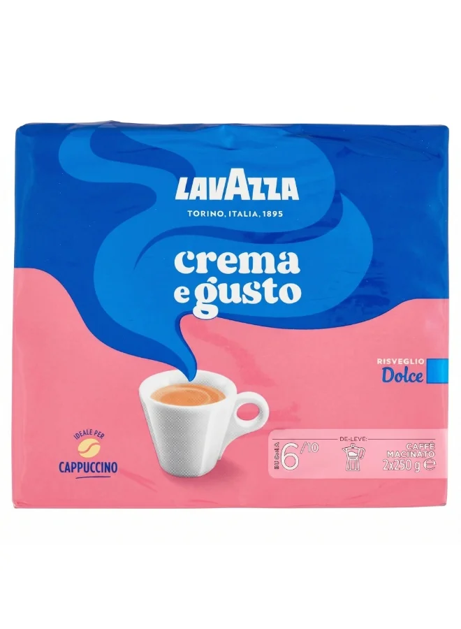 Premium Ground Coffee Blend (2 x 250g) - Authentic Italian Roast for Espresso and Filter Brewing l43ix