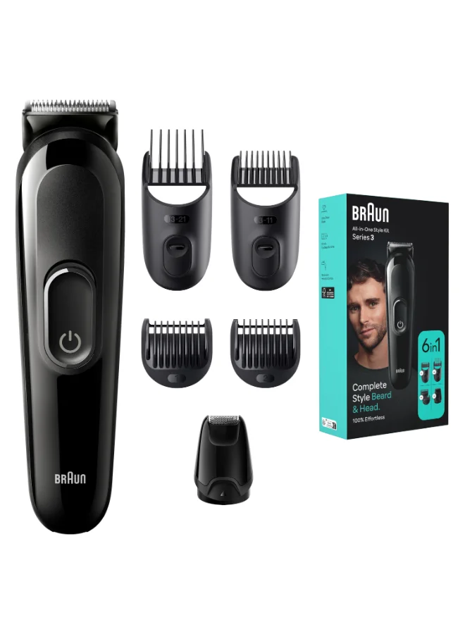 Premium 6-in-1 Grooming Kit for Beard and Hair Trimming (Black, 1 Piece) rkjfh