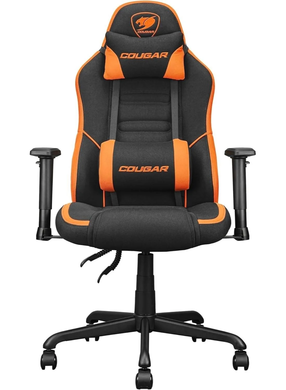 Premium Ergonomic Gaming Chair with Woven Fabric and 3D Lumbar Support (Orange and Black, 120 kg Capacity) 5uinp