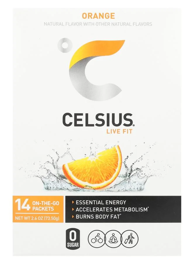 Live Fit Fitness Energy Drink Mix Orange Flavor (14 Packets, 73.5 g) dqu8f
