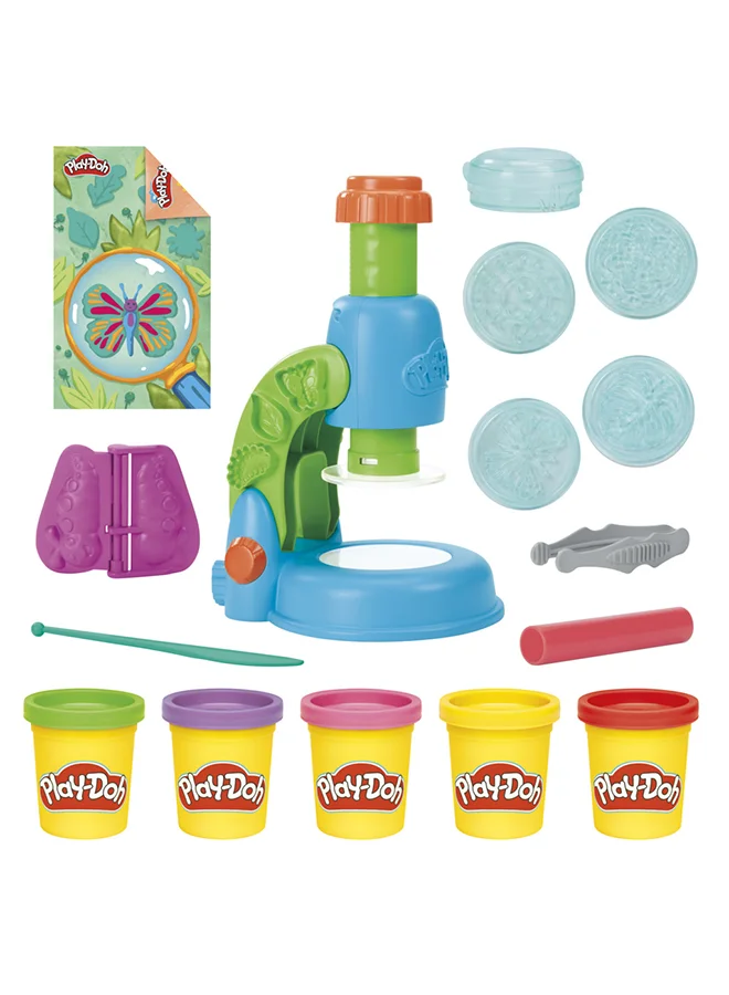 Educational Microscope Toy Set for Kids Interactive Science Exploration Kit with 9 Accessories (Multi-Color) fpy4y