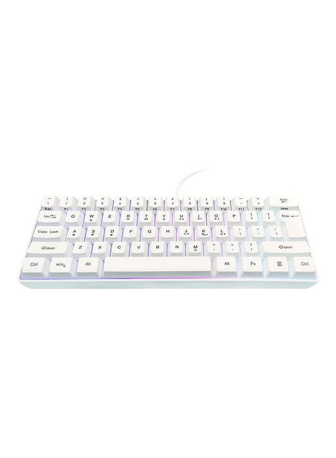 Rock Pow Wired RGB Backlit Gaming Keyboard Waterproof Mechanical Feel for PC (Full Size) xiwmh
