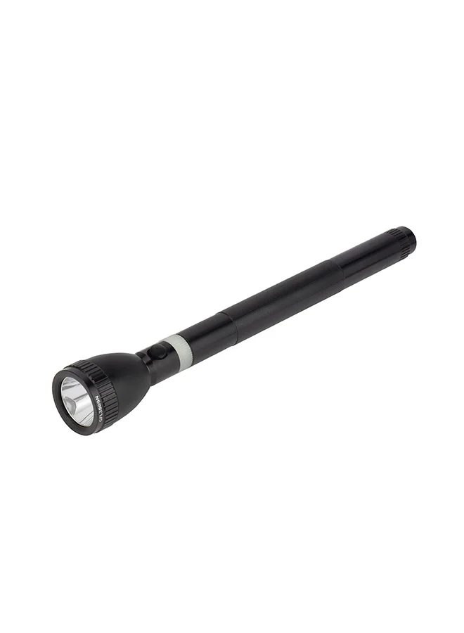 GEEPAS Rechargeable LED Flashlight High-Power Tactical Torch with Aircraft Grade Aluminum Body (Black, 36 cm) qkade