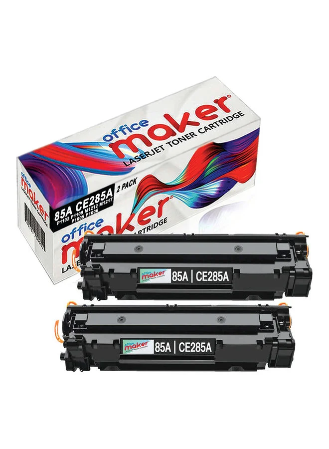 Office Maker Premium Laser Printer Toner Cartridge (Black, 2-Pack) strr1