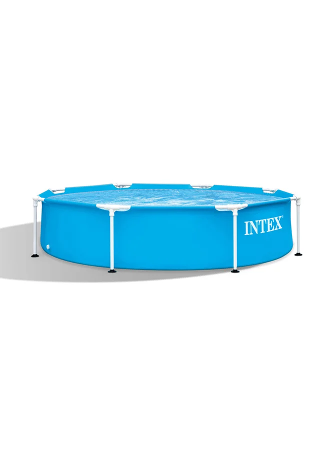 Premium Metal Frame Above Ground Swimming Pool Puncture-Resistant PVC Construction (244x51cm) 64w7l
