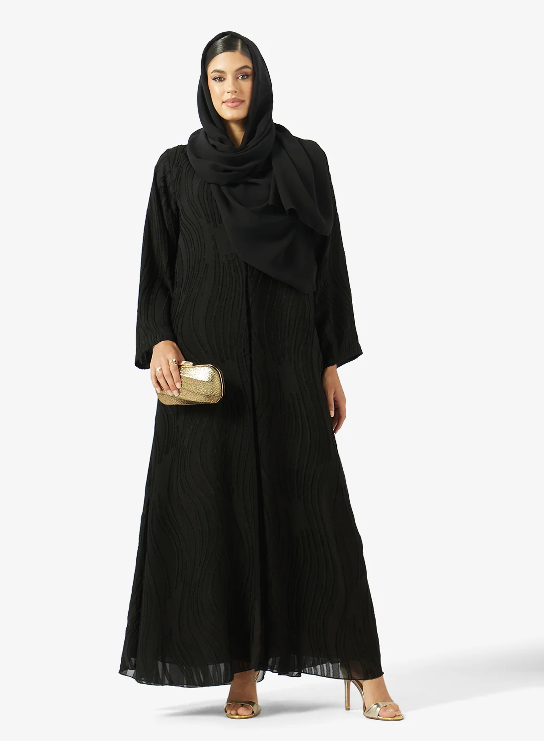 Khizana Textured Abaya With Matching Sheila Premium Elegant Modest Wear For Women r8mfl