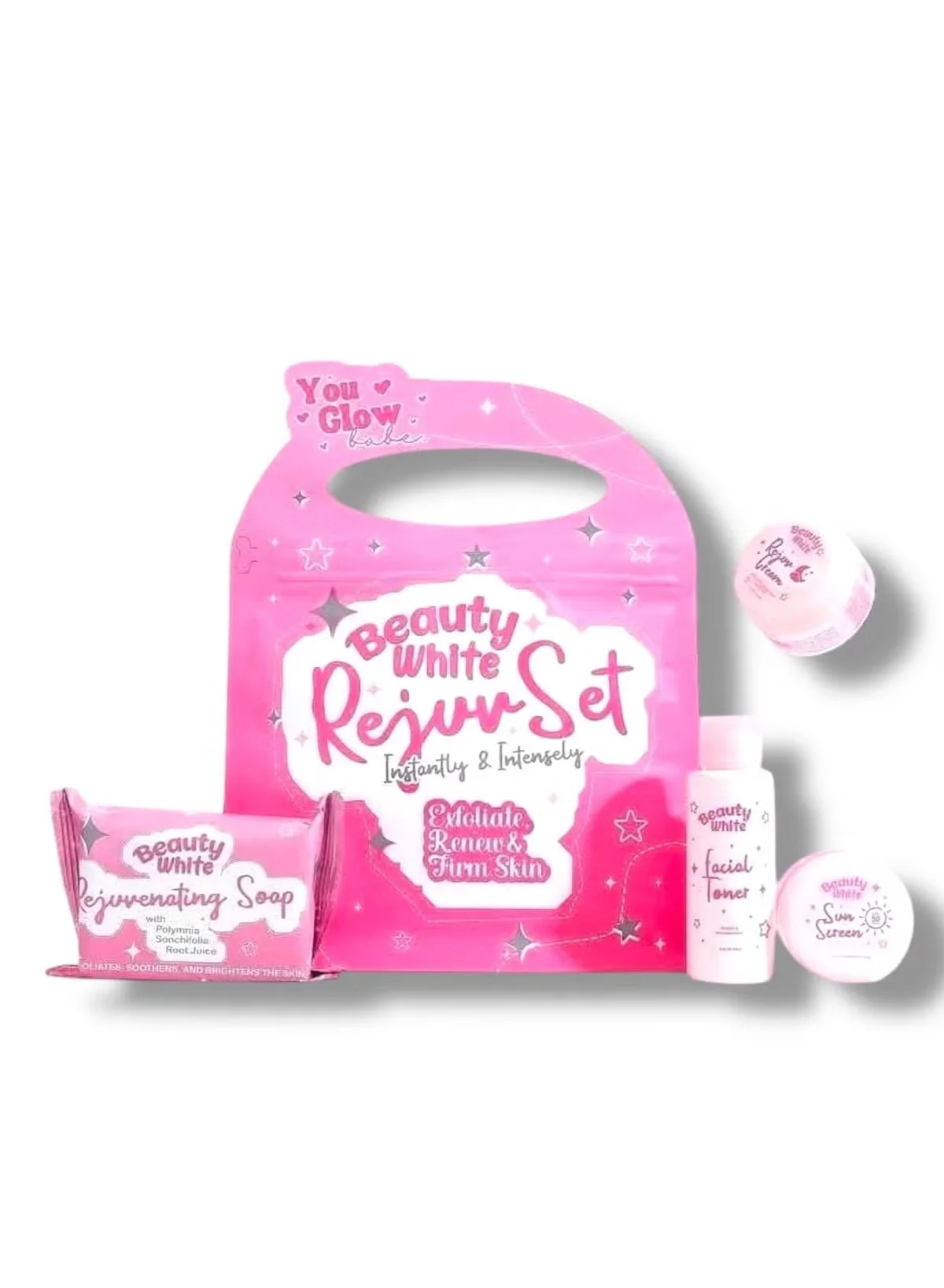 You Glow Babe Beauty White Rejuv Set Exfoliating Skin Renewal System (4-Piece Set) 3l17y