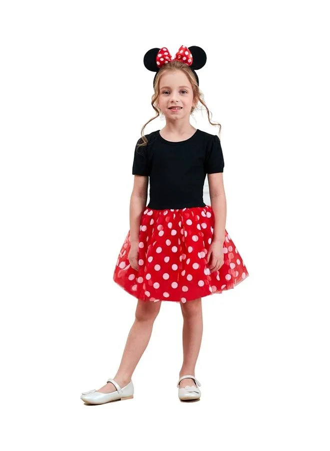 XiuWoo Princess Costume Dress for Kids Elegant Party Outfit (Pink, 100cm) wa6j4