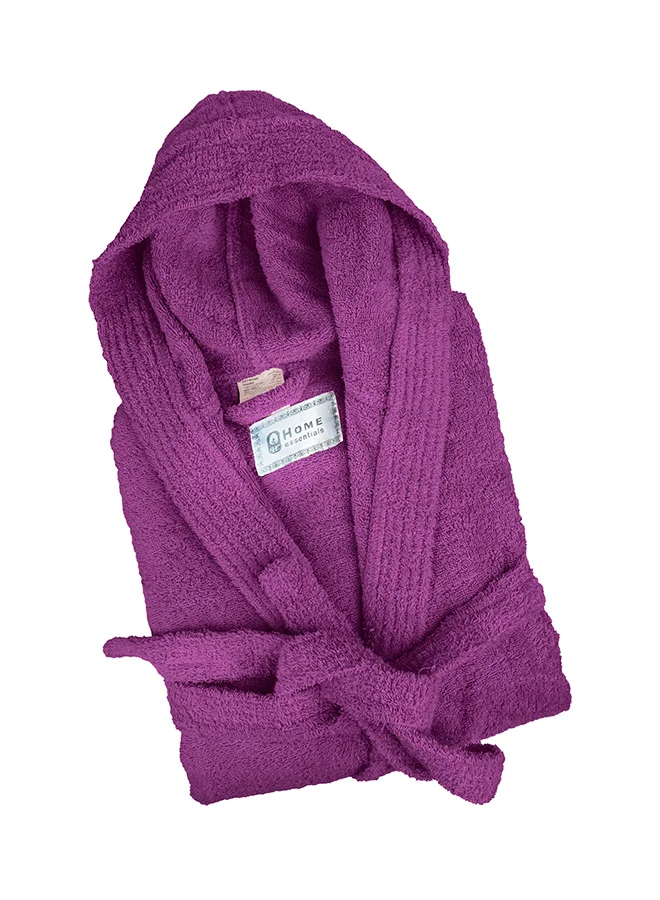 Home Essentials Unisex Bathrobe Cotton Premium Soft Absorbent Robe for Men and Women (Plum, Adult One Size) un4n4
