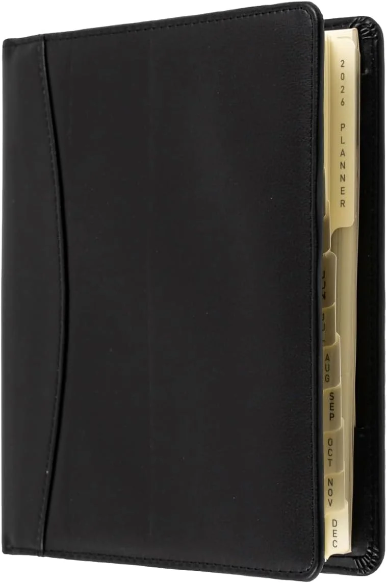 Elite Compact 2026 Daily Planner Day-To-Page Appointment Diary (Black, 15 cm x 21 cm) 2z7yn