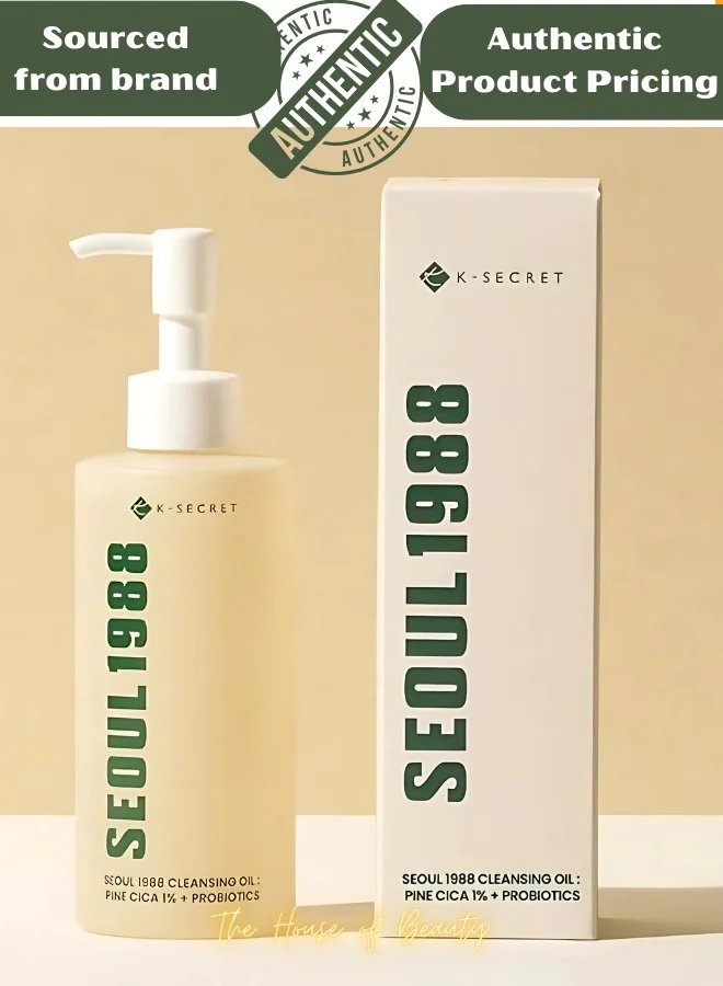 K-SECRET Seoul 1988 Cleansing Oil with Cica 1% and Probiotics (200 mL) l2qur