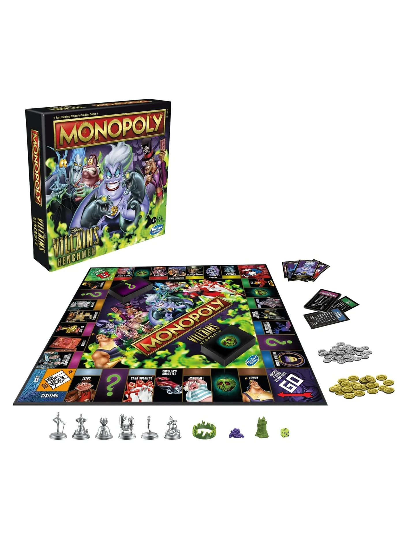 Monopoly Cartoon Villains Henchmen Edition Board Game Premium Family Strategy Game (For Kids and Adults) 7zr6k