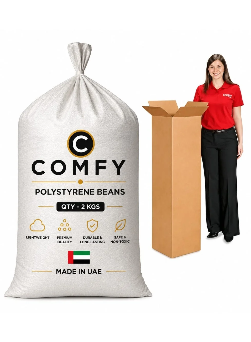 Premium Virgin Polystyrene Bean Bag Refill Beads (High-Density, 100 Liters) semz2