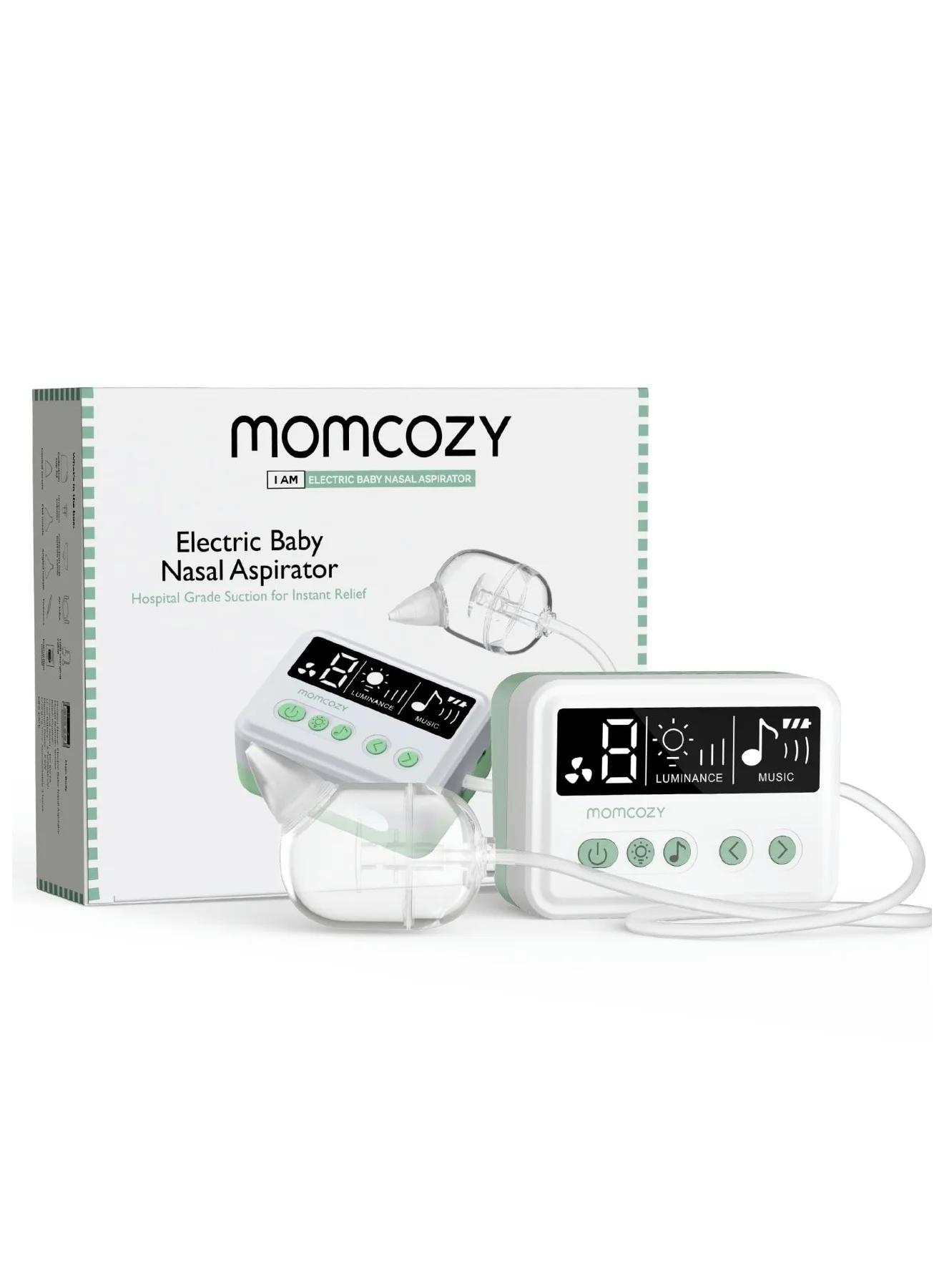 Momcozy Electric Nasal Aspirator for Babies, 9 Adjustable Suction Levels, Safe Nose Cleaner for Newborns and Toddlers gglo0