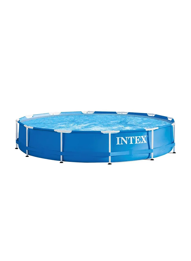 Premium Metal Frame Swimming Pool (366 cm x 76 cm) Durable Steel Structure for Backyard Family Recreation vnjgp
