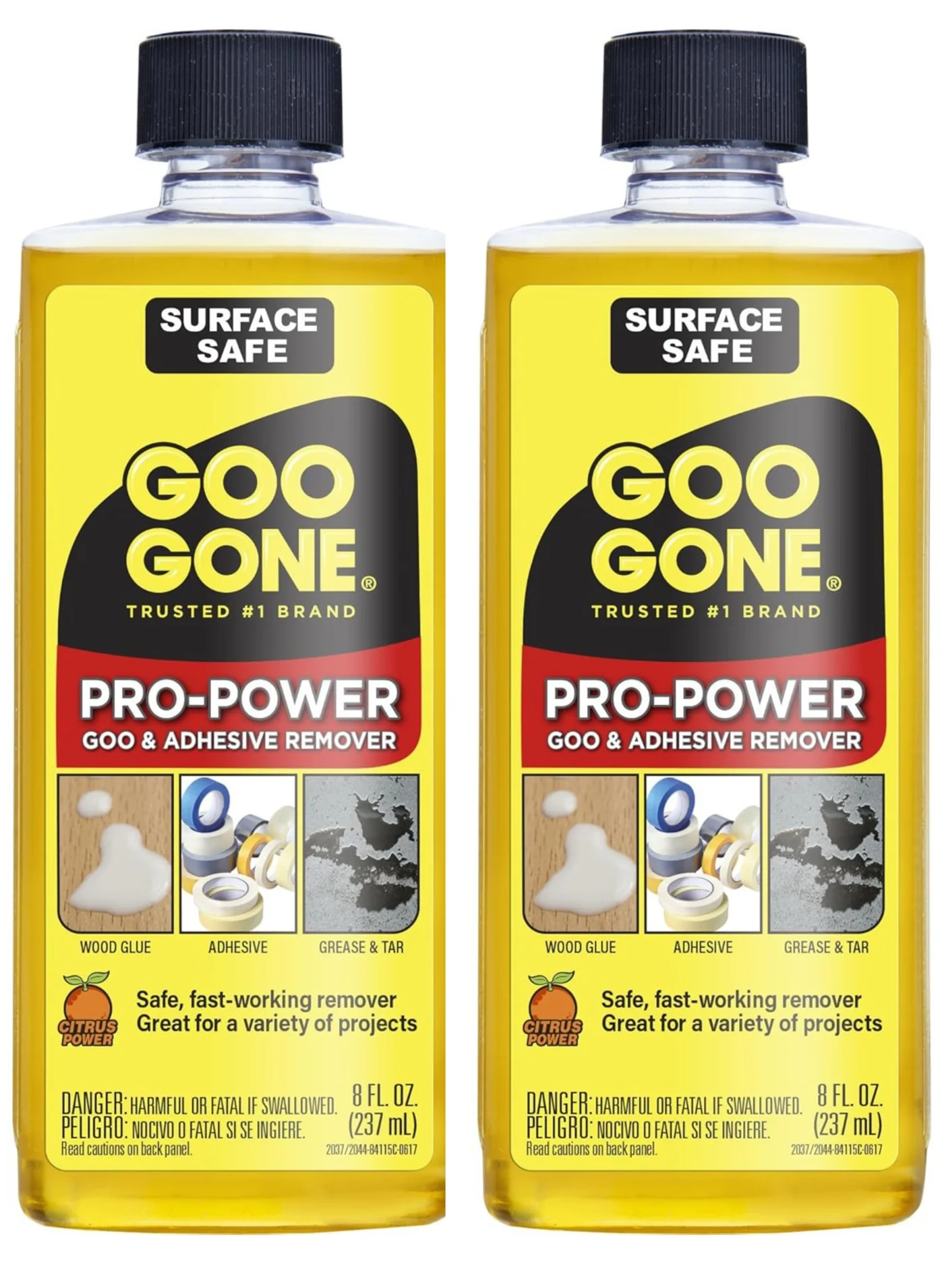 Premium Adhesive Remover Liquid Surface Safe Cleaner for Stickers Labels and Residue (2 Pack, 474 mL) y2yx5