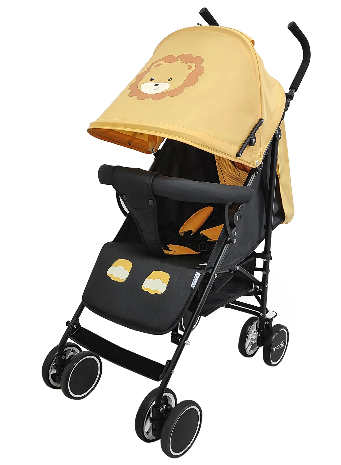 Moon Safari Themed Umbrella Stroller with Hood and Lion Print (Lightweight, Newborn to Toddler) qm9l3