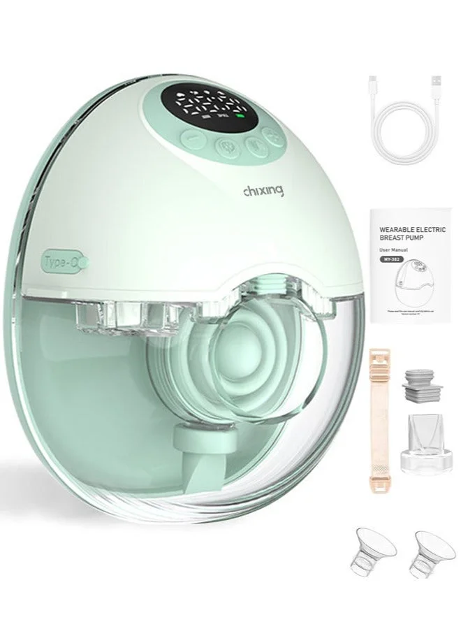 Chixing Wearable Hands-Free Electric Breast Pump with Smart Dustproof Base and LED Display (4 Modes, 12 Levels, 1200mAh Battery) 2vzfb