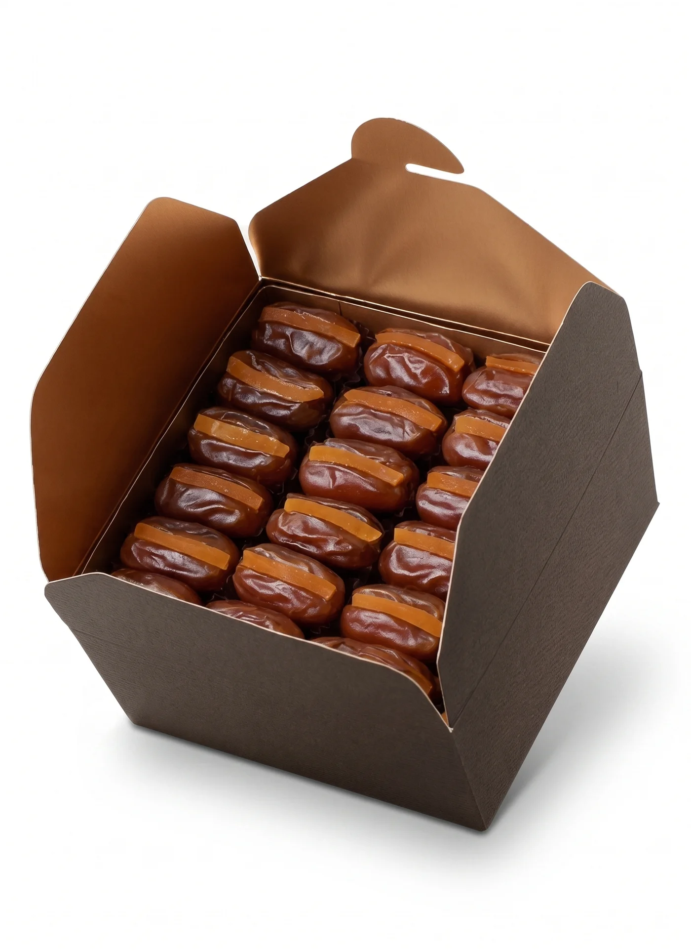 Premium Khidri Dates Stuffed with Candied Orange Peel (500g) f79mv