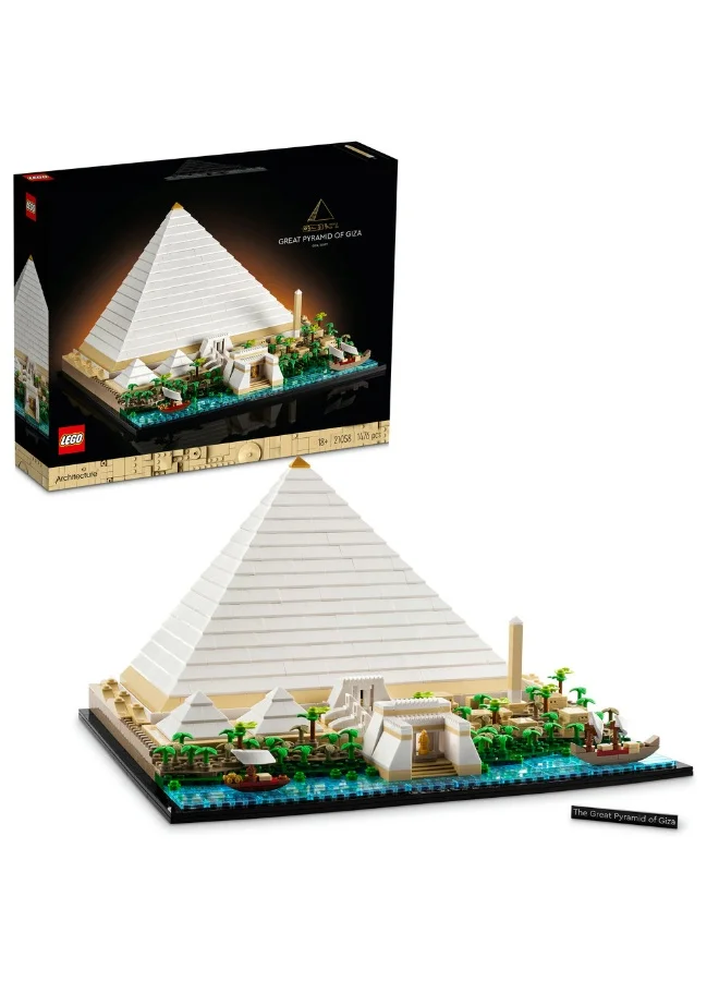 Building Blocks Great Pyramid of Giza Architecture Model Set (Premium Plastic, 1476 Pieces) 25e6q