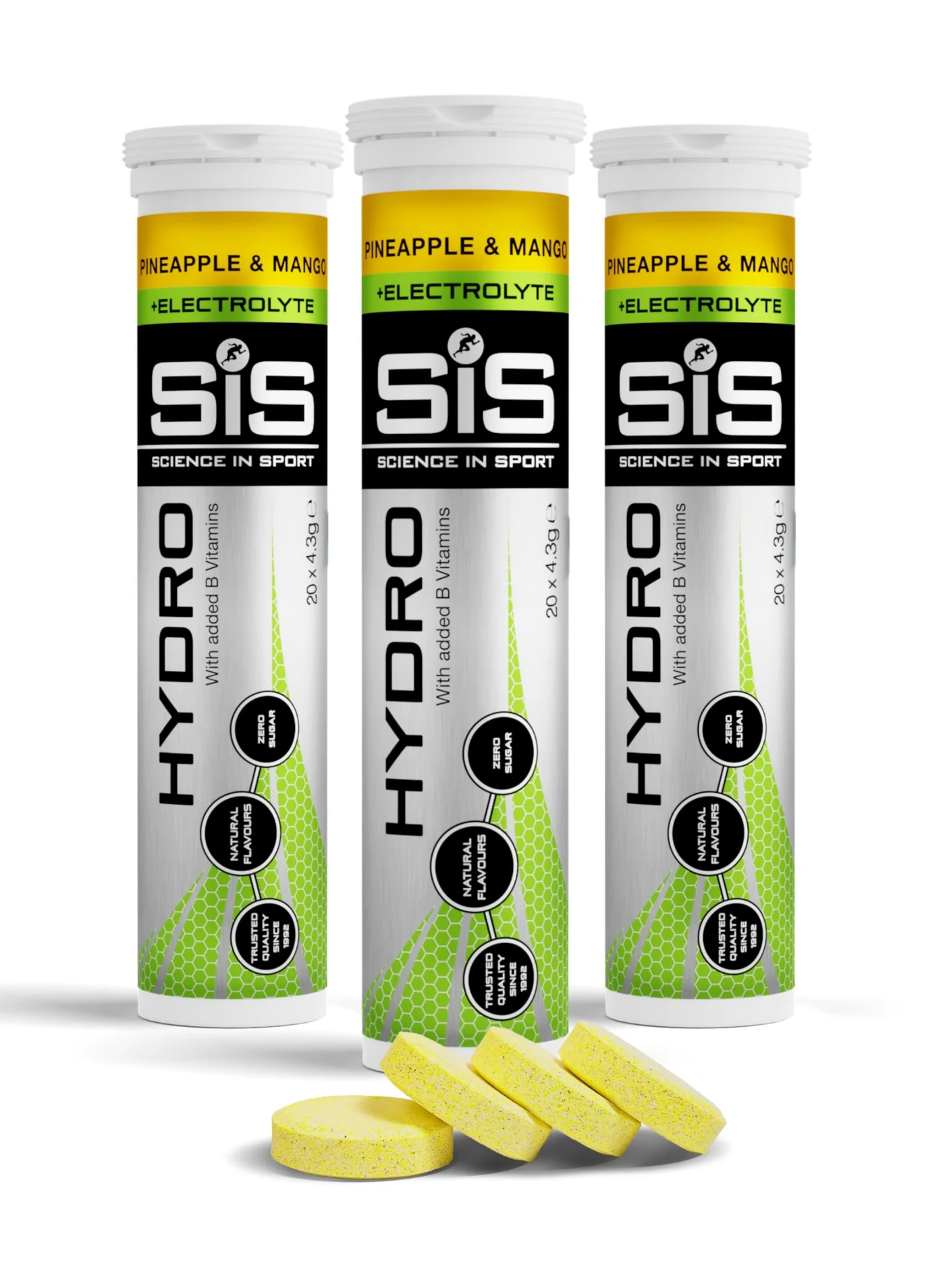 Premium Hydro Electrolyte Tablets Pineapple & Mango Flavor Sugar-Free Hydration Supplement (180 Servings) thhab