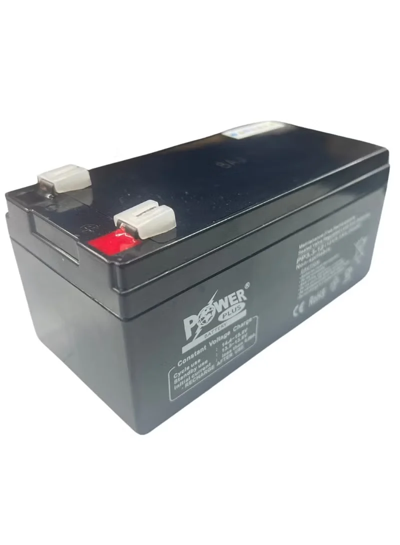 Power Plus 12V 3.3Ah Sealed Lead Acid VRLA Rechargeable Battery for UPS Backup and Emergency Power Systems (12V 3.3Ah) 4mgdj