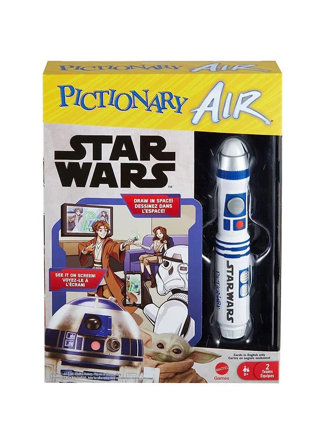 Mattel Games Pictionary Air Drawing Game (Star Wars Edition, Interactive Family Activity Set) 2xpmk