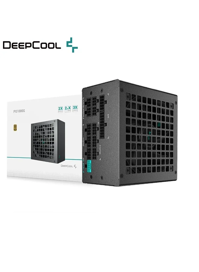 DEEPCOOL PQ1000G 1000W Modular Power Supply 80+ Gold ATX12V V3.1 with Japanese Capacitors and 120mm FDB Fan for Gaming and Workstation (Black) 54zwo