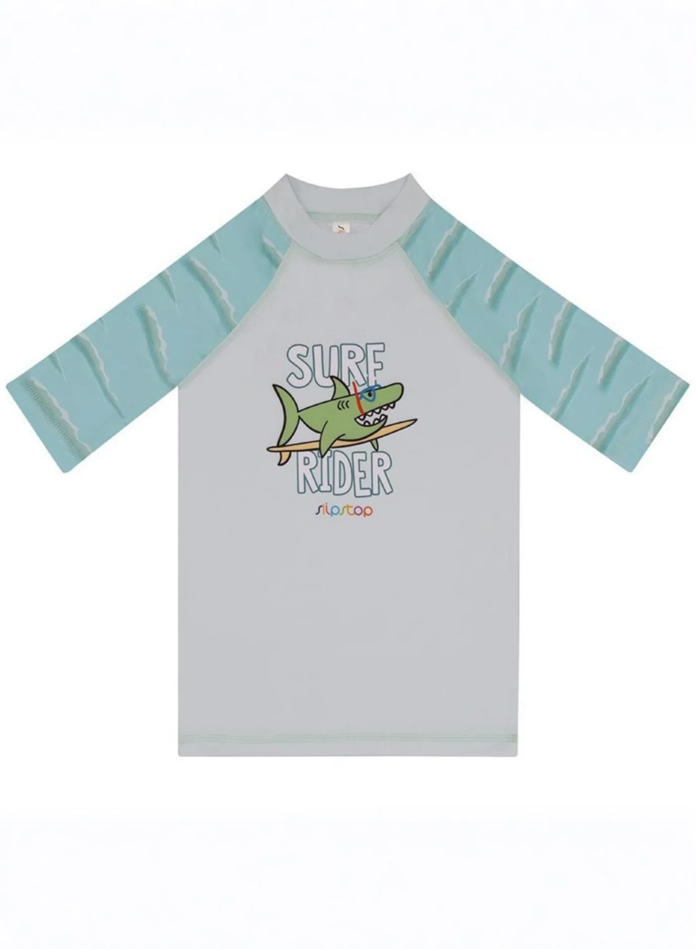 Slipstop Surf Rider Junior Rashguard Premium UV Protection Swim Shirt for Kids (Blue, 6-7 Years) tg25d