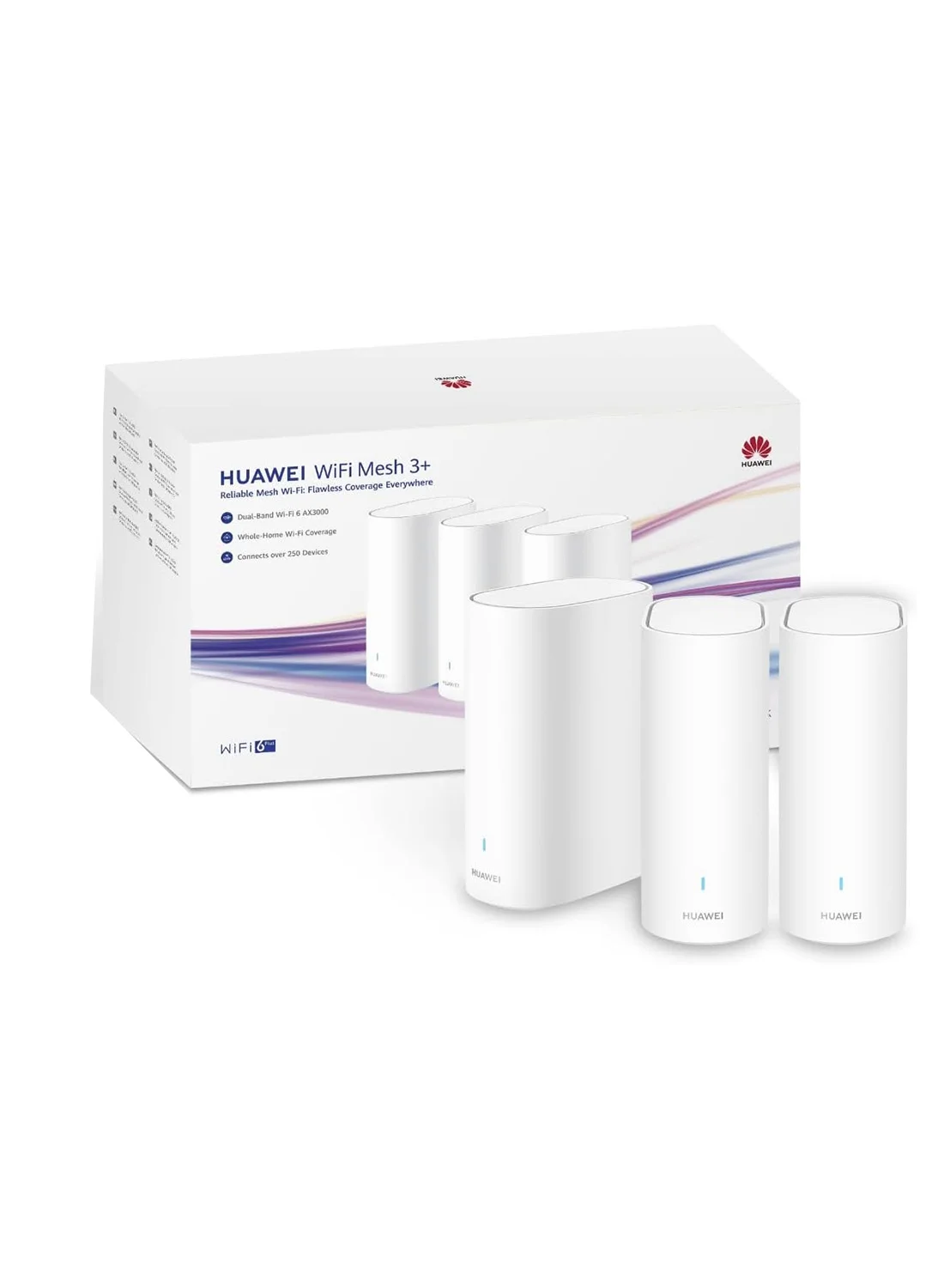 Smart Whole-Home WiFi Mesh System (3-Pack, White) High-Speed Wireless Router Set with AI Security Protection 1uhuf