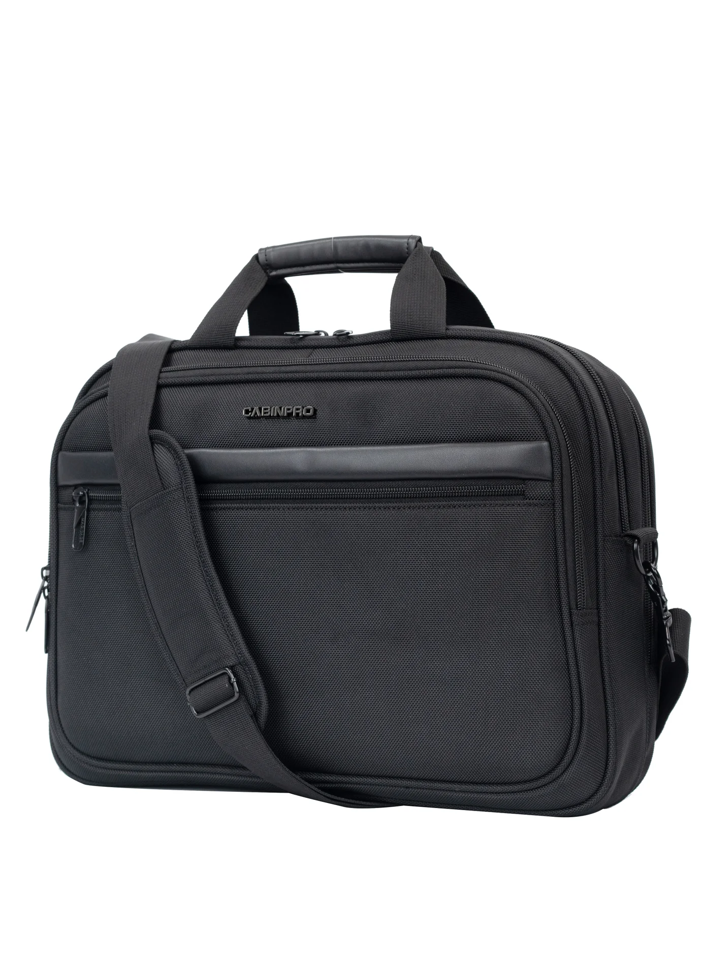 CABINPRO Premium Laptop Bag Water Resistant Shoulder Computer Case (Black, 15.6-inch) for Men and Women 2sz63