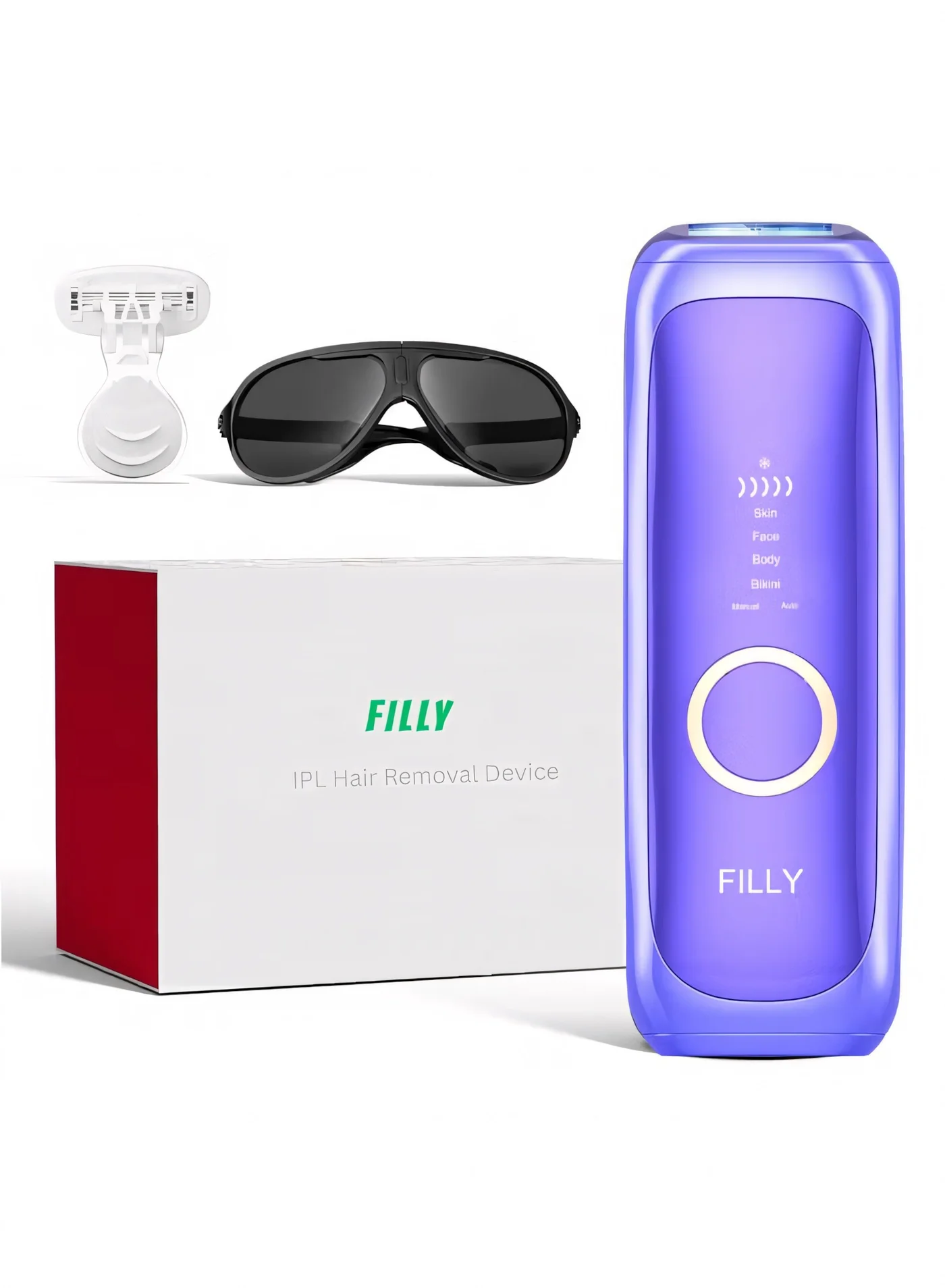Filly IPL Hair Removal Device with Ice-Cooling Technology for Women (Professional Full Body Grooming Tool) qzlku