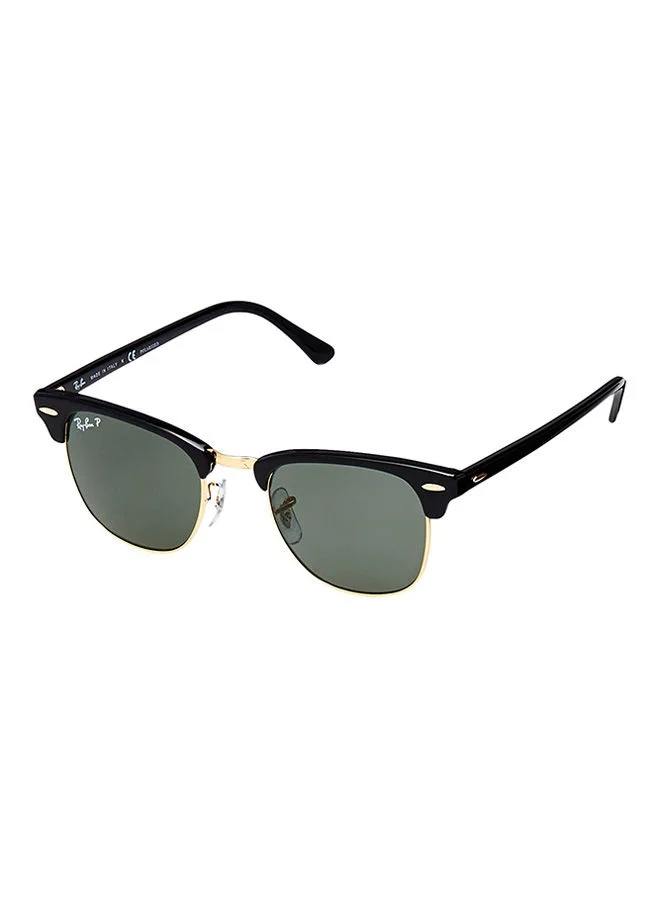 Premium Polarized Clubmaster Sunglasses Retro Style UV Protection (Black, 51 mm) kbq8t
