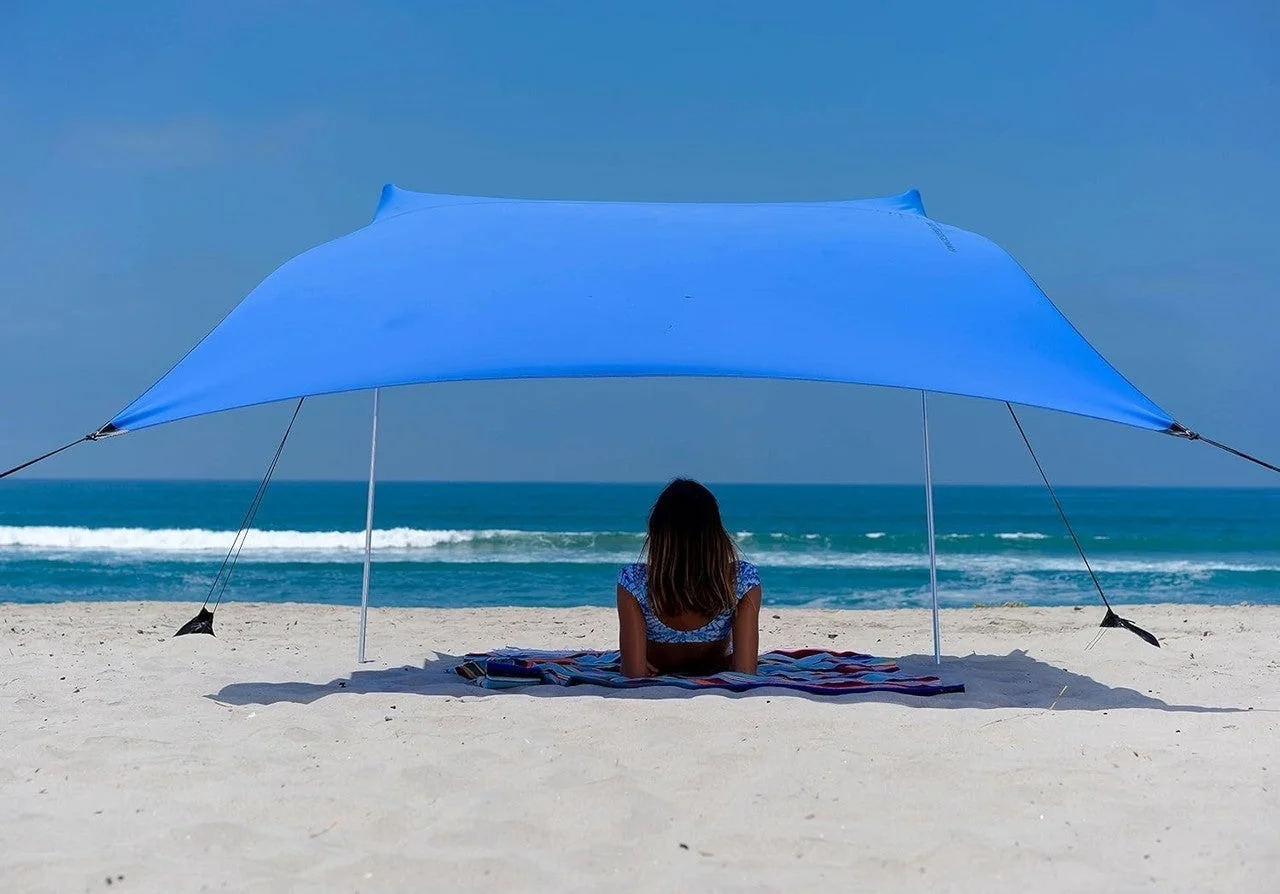 DEXO Sand Anchor Beach Canopy Tent UPF 50+ Sun Shade with Lightweight Poles and Carry Bag for Outdoor Camping and Beach Trips l4gm5