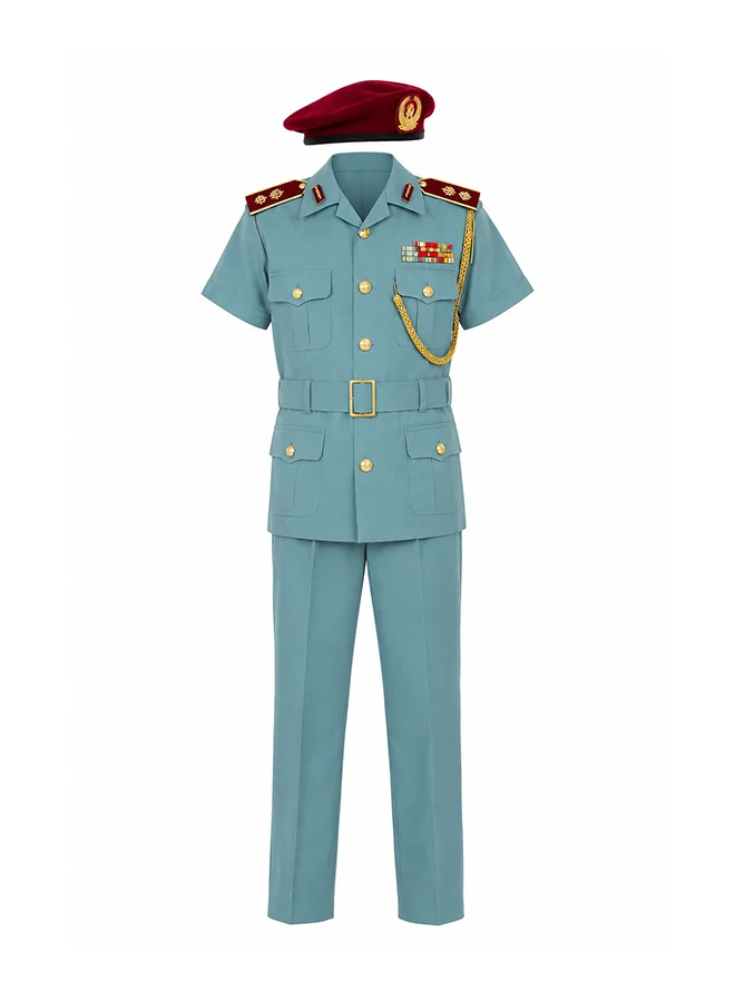 Toy Land Kids Police Officer Costume Set Premium Uniform with Red Beret (8-9 Years) th4lf