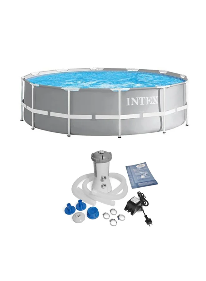 Premium Circular Frame Swimming Pool with Filter Pump (366x76cm) yrqsk