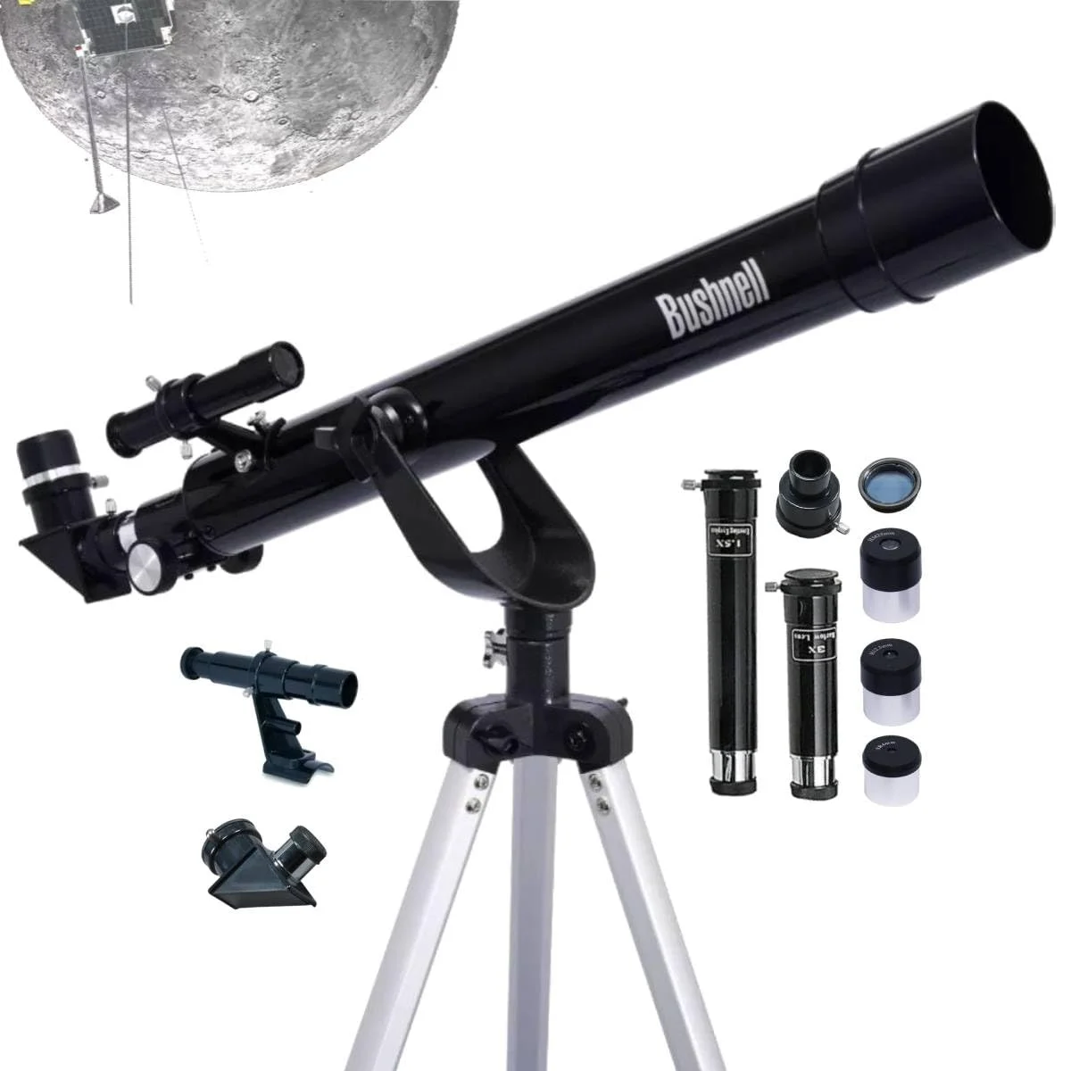 Premium Refractor Telescope 600x50mm Optical Lens for Deep Space Viewing (600mm Focal Length, 50mm Aperture) og8oi
