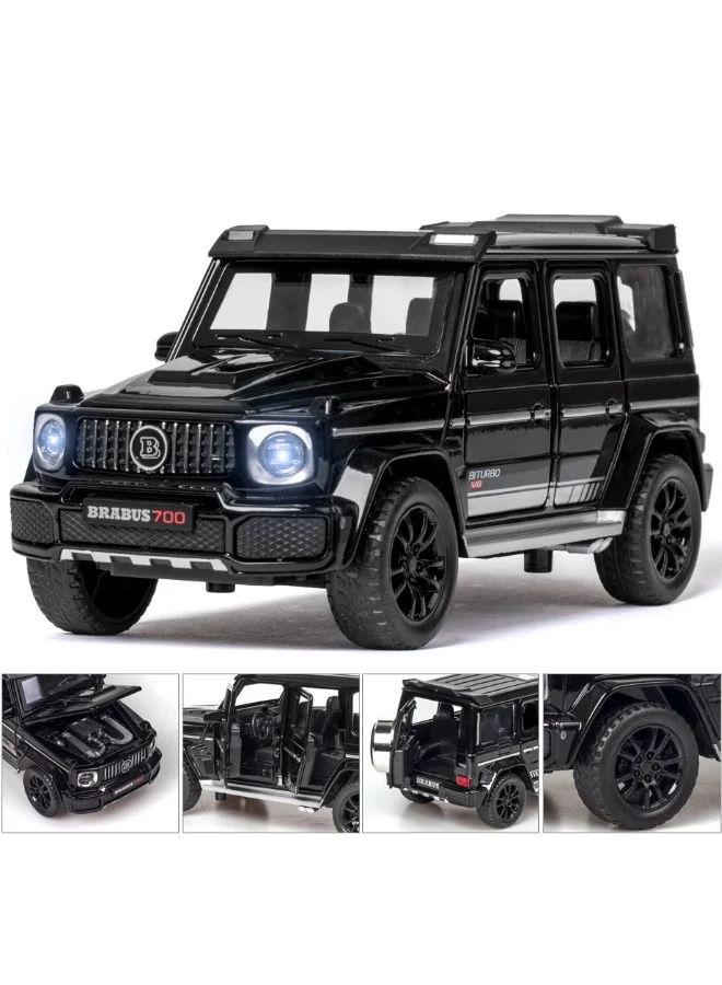 Premium 1:32 Scale Diecast Off-Road SUV Model Toy, Alloy Pull Back Vehicle with Sound and Light Effects (15cm x 6.5cm x 6.5cm) 353hg