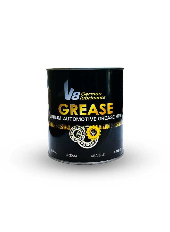 V8 German Lubricants Lithium Automotive Grease MP3 High-Performance Multipurpose Lubricant for Vehicles and Machinery (1 kg) si9k0
