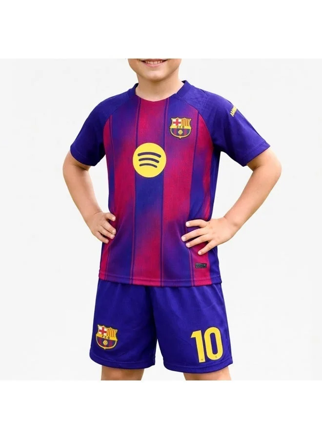 Premium Kids Football Jersey Set Breathable Soccer T-Shirt and Shorts Kit (Unisex, Kids) qjuz0